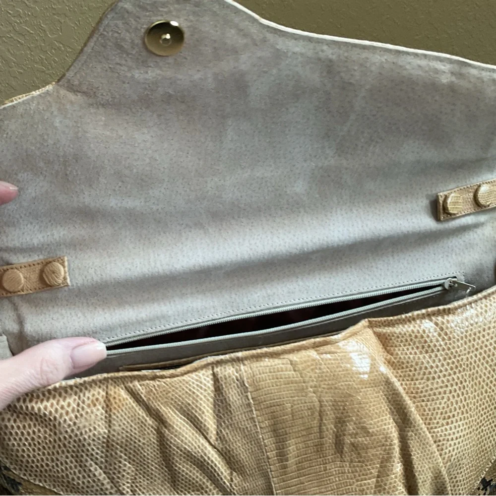 W.A. Thompson & Co Snake Skin Shoulder Bag Convertible Clutch LARGE RARE VINTAGE
